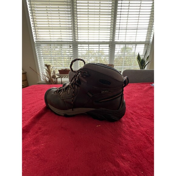 Keen Brown Mid-Height Waterproof Hiking Boots / Work Boots: Rubber Toe Mens 10D - Picture 13 of 13